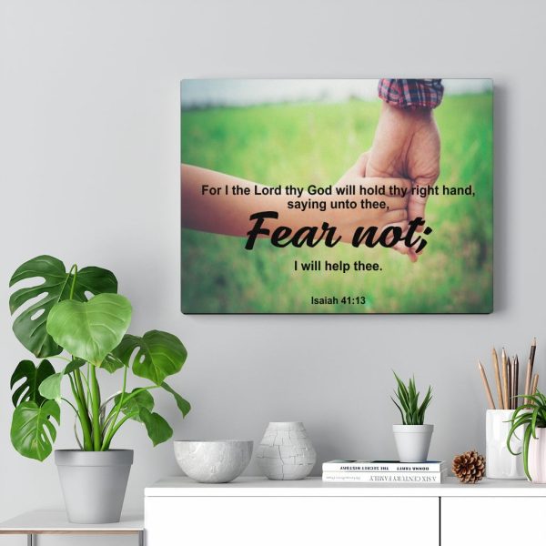 Scripture Canvas Fear Not Isaiah 41:13 Christian Bible Verse Meaningful Framed Prints, Canvas Paintings - Image 7