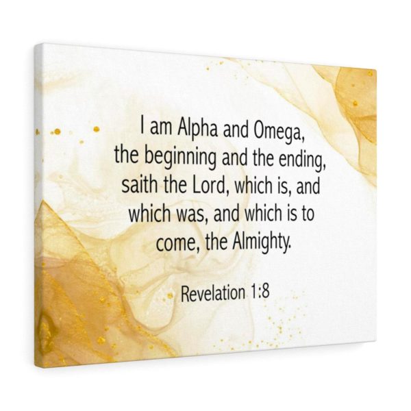 Scripture Canvas I Am Alpha and Omega Revelation 1:8 Christian Wall Art Bible Verse Meaningful Framed Prints, Canvas Paintings - Image 3