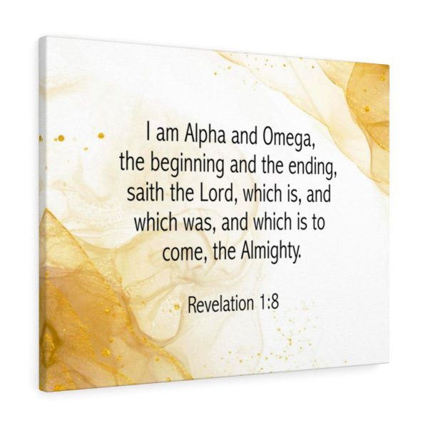 Scripture Canvas I Am Alpha and Omega Revelation 1:8 Christian Wall Art Bible Verse Meaningful Framed Prints, Canvas Paintings