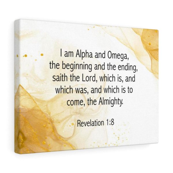 Scripture Canvas I Am Alpha and Omega Revelation 1:8 Christian Wall Art Bible Verse Meaningful Framed Prints, Canvas Paintings - Image 2