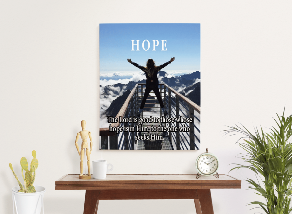 Scripture Canvas Hope Christian Wall Decor Scripture Art Ready to Hang - Image 3