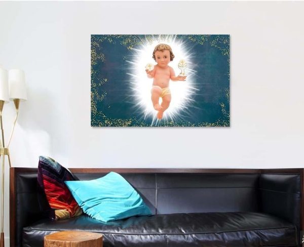 Baby Jesus First Holy Communion Vintage Jesus Christian Premium Multi Canvas Prints, Multi Piece Panel Canvas Luxury Gallery Wall Fine Art Print - Image 4