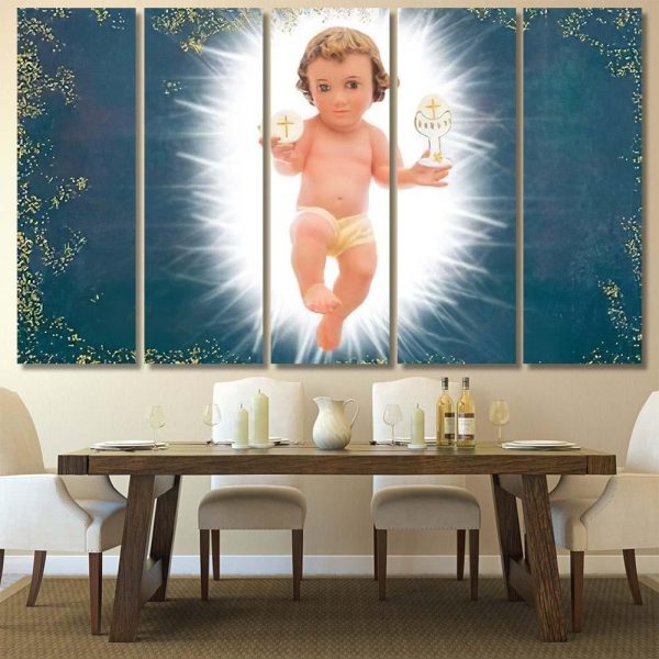 Baby Jesus First Holy Communion Vintage Jesus Christian Premium Multi Canvas Prints, Multi Piece Panel Canvas Luxury Gallery Wall Fine Art Print - Image 8