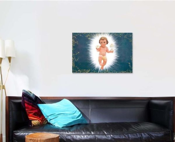 Baby Jesus First Holy Communion Vintage Jesus Christian Premium Multi Canvas Prints, Multi Piece Panel Canvas Luxury Gallery Wall Fine Art Print - Image 3