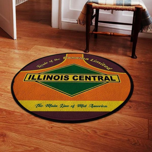 Illinois Round Mat Illinois Central Round Floor Mat Room Rugs Carpet Outdoor Rug Washable Rugs