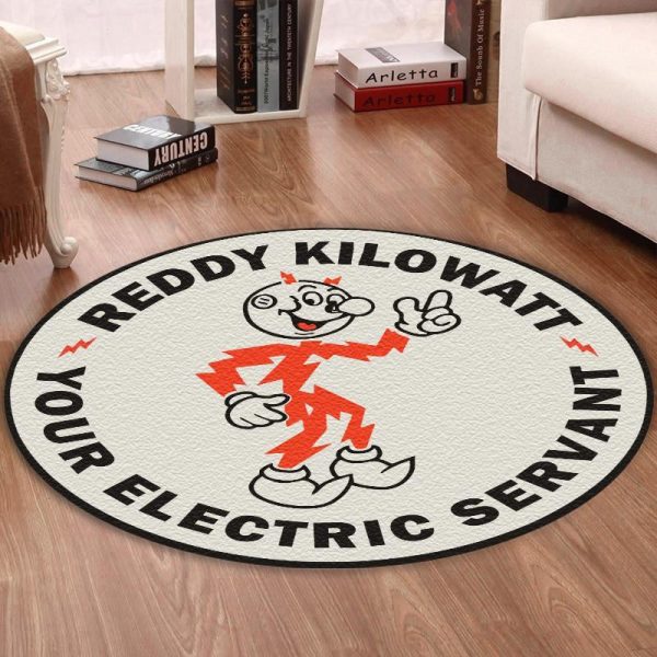 Electric Funny Round Mat Round Floor Mat Room Rugs Carpet Outdoor Rug Washable Rugs