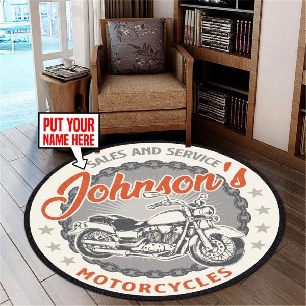 Personalized Motorcycles Round Mat Round Floor Mat Room Rugs Carpet Outdoor Rug Washable Rugs - Image 3