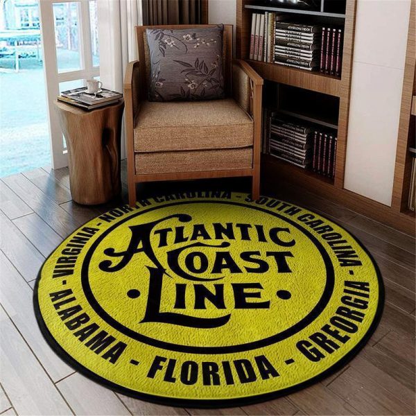 Acl Round Mat Acl Atlantic Coast Line Railroad Round Floor Mat Room Rugs Carpet Outdoor Rug Washable Rugs - Image 2