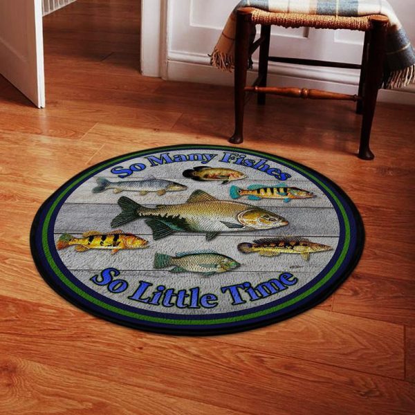 Many Fish Little Time Living Room Round Mat Circle Rug - Image 2