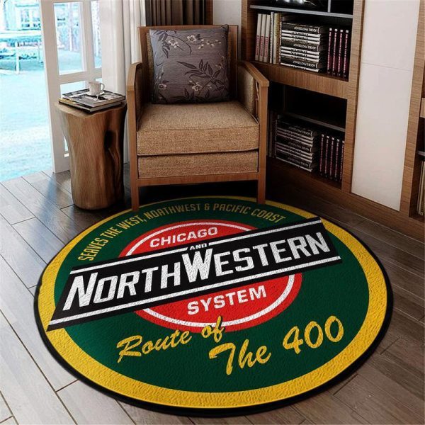 Chicago Round Mat Chicago North Western Round Floor Mat Room Rugs Carpet Outdoor Rug Washable Rugs - Image 2