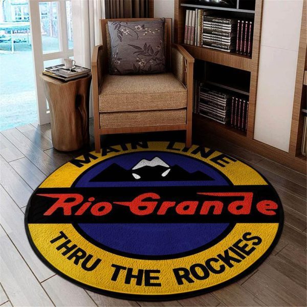 Denverrio Living Room Round Mat Circle Rug Denver And Rio Grande Western Railroad - Image 2