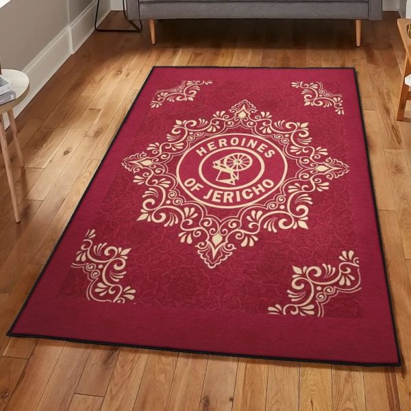 Heroines Of Jericho Red Rug Rectangle Rugs Washable Area Rug Non-Slip Carpet For Living Room Bedroom