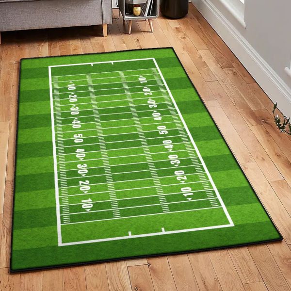 Football Cool Rugs Football Rug Rectangle Rugs Washable Area Rug Non-Slip Carpet For Living Room Bedroom