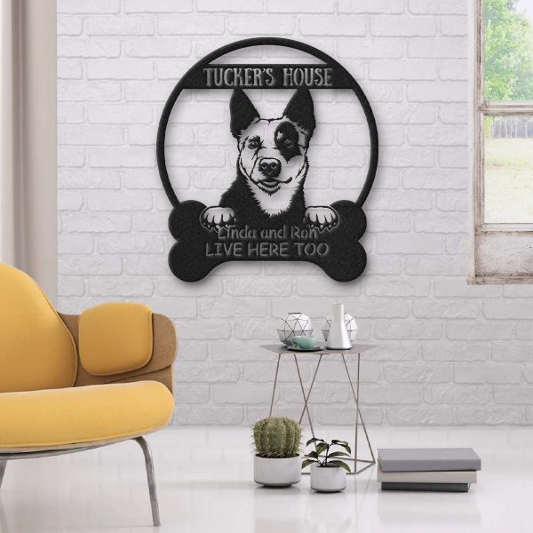 Australian Cattle Dog Lovers Funny Personalized Metal House Sign Laser