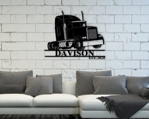 Customized Metal Trucker Sign, Sign For Truck Driver, Trucker Sign, Pe - Image 2