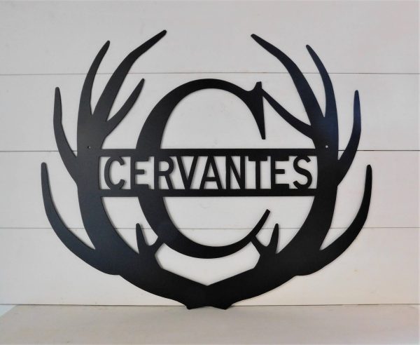 Antlers, Personalized Metal Deer Antlers, Metal Deer Antlers, Family N