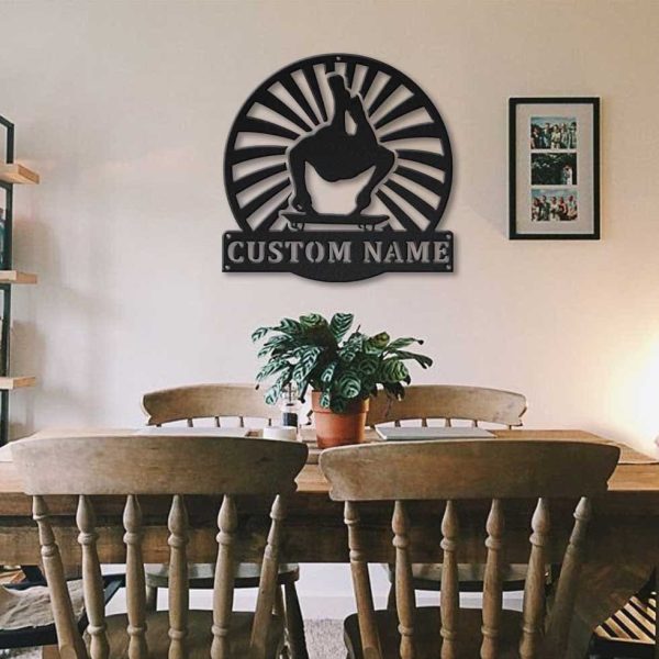 Personalized Skeleton Sport Metal Sign Art, Custom Skeleton Sport Meta - Image 2