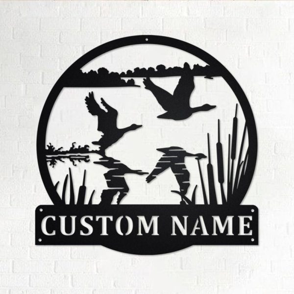 Custom Goose Taking Flight Personalized Goose Name Sign Decoration For