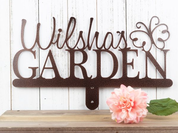 Custom Sign Garden Decor Name Sign Gift For Her Mother's Day Gift Moth