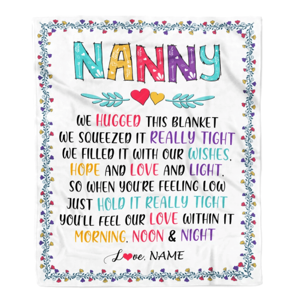 Personalized Nanny Blanket From Kids We Hugged This Blanket Nanny Birt