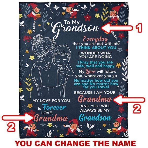 To My Grandson Blanket