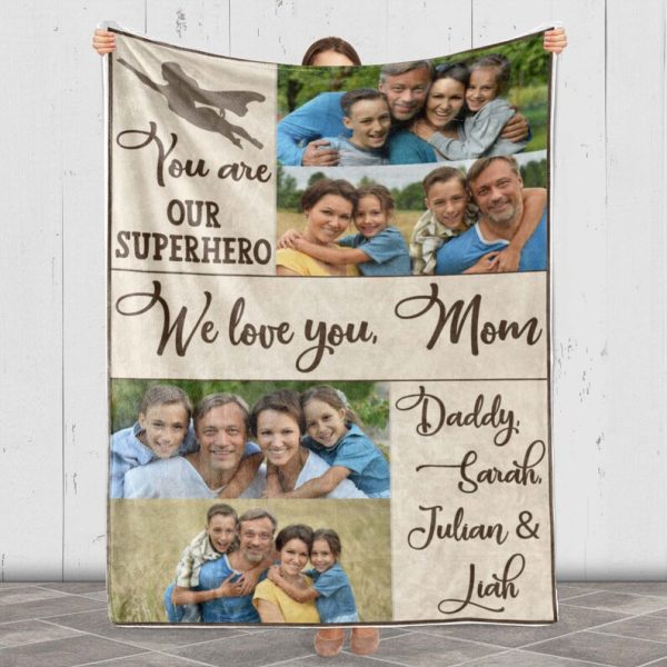 Mother's Day Customized Photo Blanket, Picture Blanket From Kids, Gift - Image 4