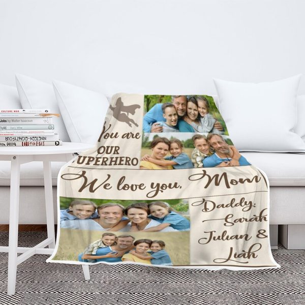 Mother's Day Customized Photo Blanket, Picture Blanket From Kids, Gift - Image 7