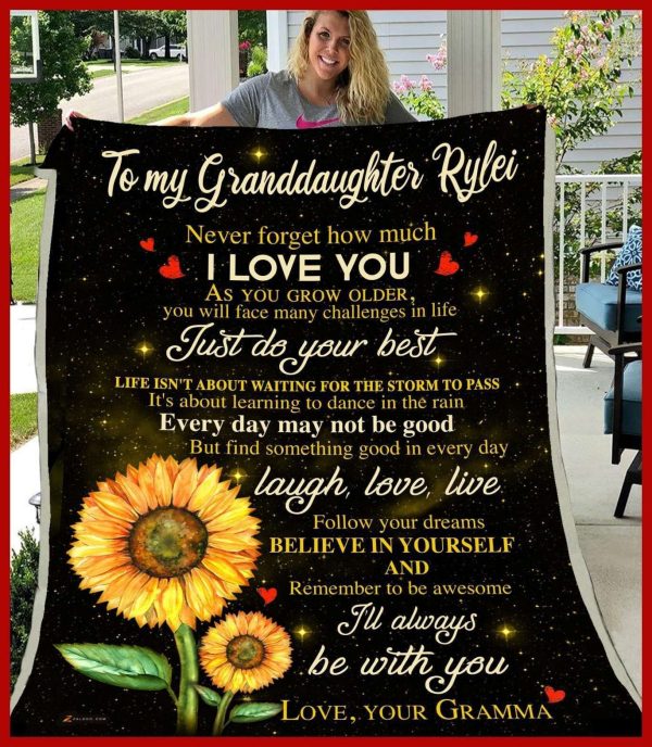 Blanket Gift For Granddaughter Rybei I'll Always Be With You