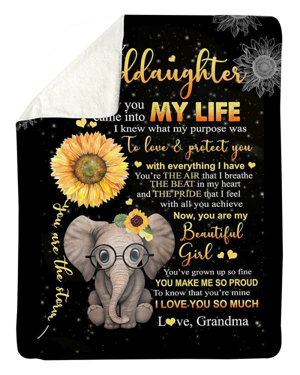 Lovely Message From Grandma For Granddaughters Fleece Blanket