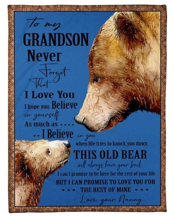 Never Forget That I Love You Best Gift For Bear Lovers Fleece Blanket