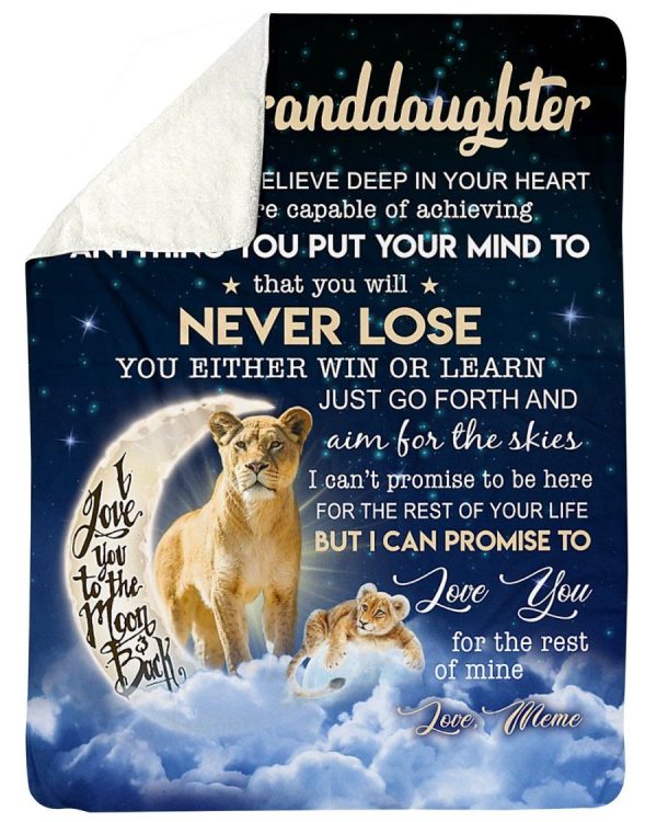 Lovely Message From Meme Gifts For Granddaughters Fleece Blanket