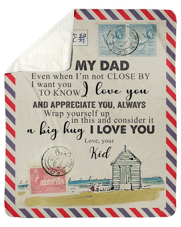 I Love You And Appreciate You Envelope Fleece Blanket To Dad Sherpa Bl