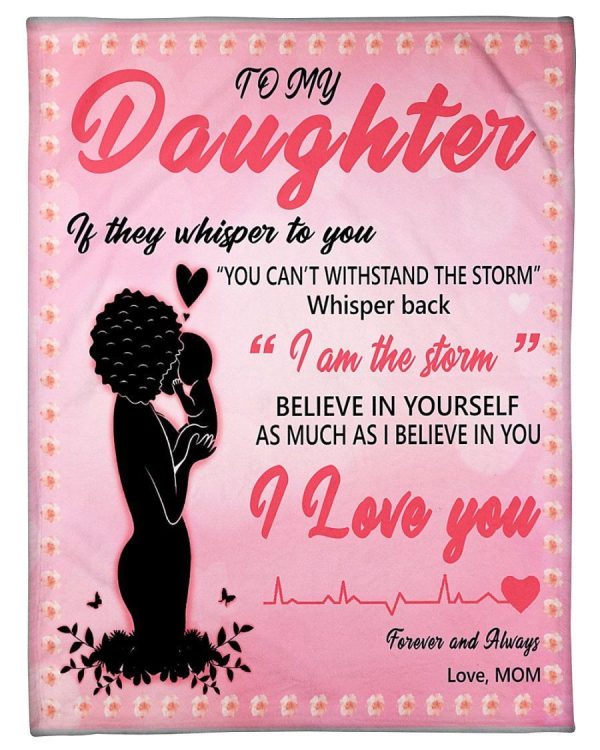 To My Daughter I Love You Forever And Always Pink Fleece Blanket Fleec