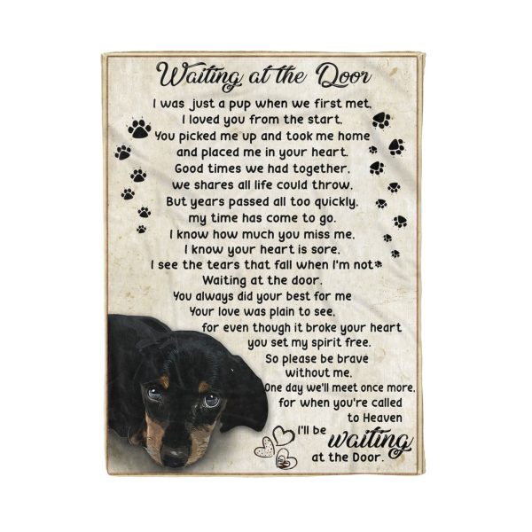 Waitting After Door Dachshund Fleece Blanket Gift For Dog Lovers - Image 6