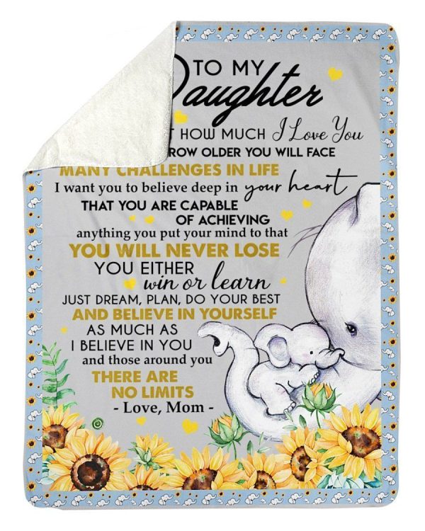 Mom To Daughter Never Forget How Much I Love You Fleece Blanket - Image 2