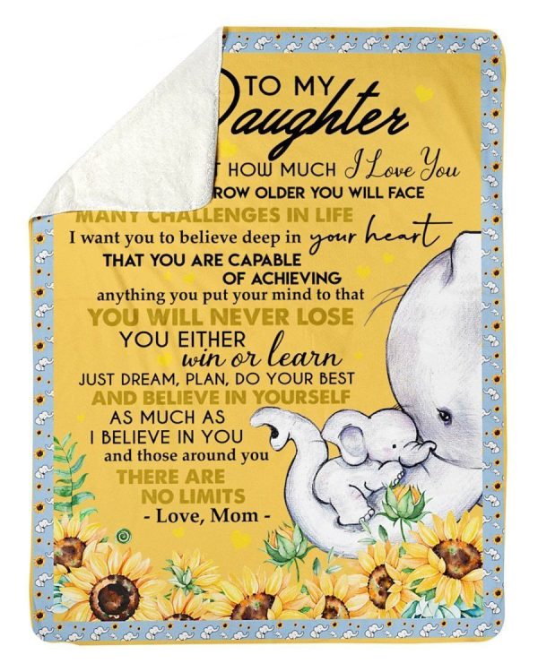 Mom To Daughter Never Forget How Much I Love You Fleece Blanket - Image 3