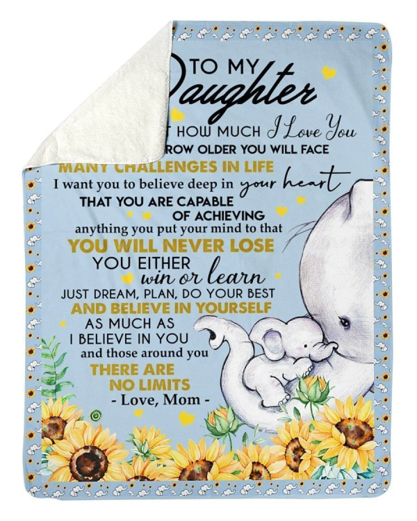 Mom To Daughter Never Forget How Much I Love You Fleece Blanket - Image 4