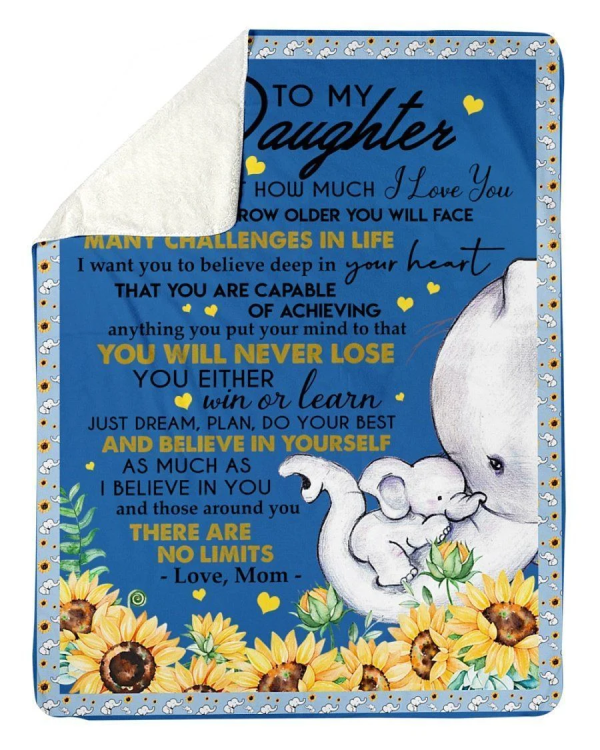 Mom To Daughter Never Forget How Much I Love You Fleece Blanket - Image 6