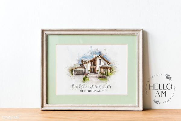 Personalised Watercolour House Portrait, New Home Print Gift, Housewarming Gift, House Sketch, Venue Drawing, Our First Home, Realtor Gift - Image 8