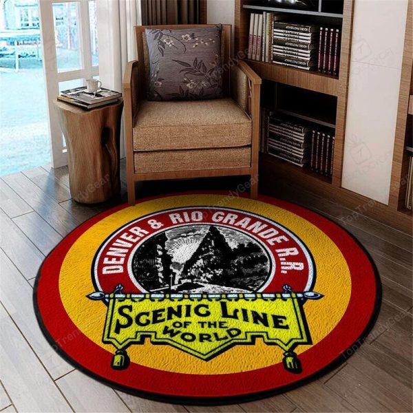 Denverrio Round Mat Drgw Denver And Rio Grande Western Railroad Round Floor Mat Room Rugs Carpet Outdoor Rug Washable Rugs - Image 2