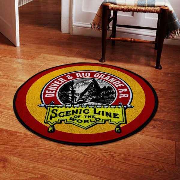 Denverrio Round Mat Drgw Denver And Rio Grande Western Railroad Round Floor Mat Room Rugs Carpet Outdoor Rug Washable Rugs