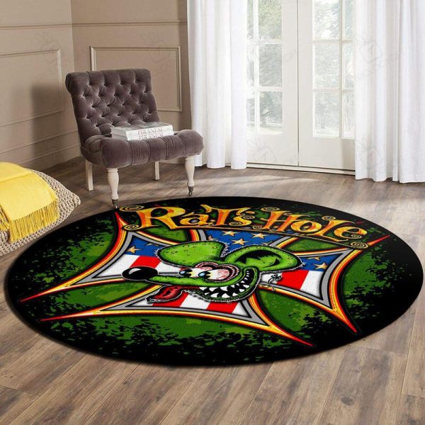 Rat'S Hole Round Mat Round Floor Mat Room Rugs Carpet Outdoor Rug Washable Rugs - Image 3