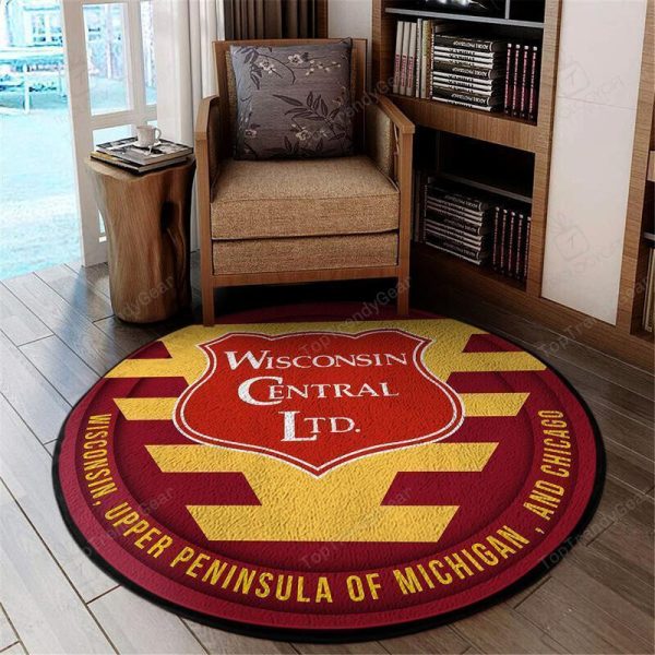 Wcl Round Mat Wcl Wisconsin Central Limited Railroad Round Floor Mat Room Rugs Carpet Outdoor Rug Washable Rugs - Image 2