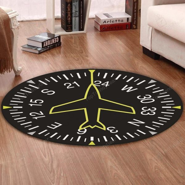 Aircraft Round Mat Aircraft Round Floor Mat Room Rugs Carpet Outdoor Rug Washable Rugs - Image 2