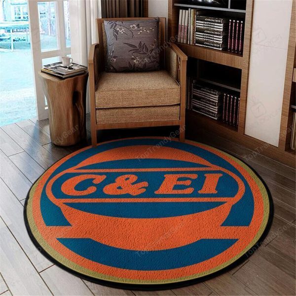 Ceir Round Mat Chicago & Eastern Illinois Railroad Round Floor Mat Room Rugs Carpet Outdoor Rug Washable Rugs - Image 2