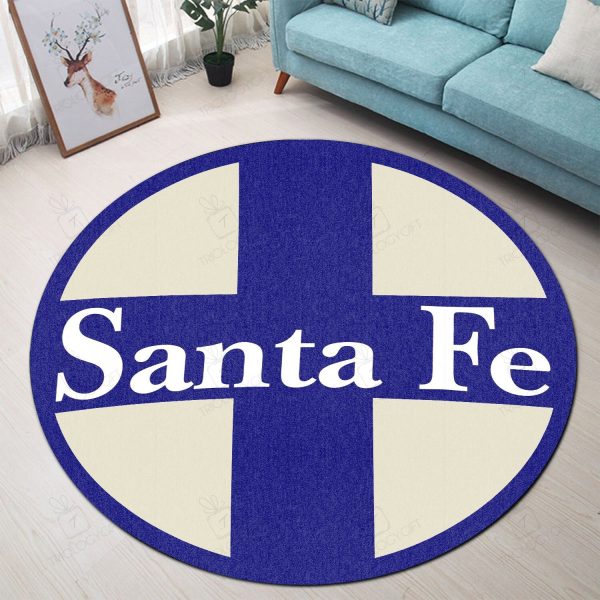 Santa Fe Railroad Bnsf Round Mat Round Floor Mat Room Rugs Carpet Outdoor Rug Washable Rugs