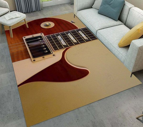 Guitar Rectangle Rug Decor Area Rugs For Living Room Bedroom Kitchen Rugs Home Carpet Flooring Rs014860 Print